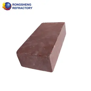 Normal standard fire 70% mgo magnesite ladrillo cromado para la industria del vidrio horno, Fire magnesia chrome block