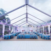 Tenda Kanopi Atap PVC Anti Api Berat 20 X 20 20x40, Aluminium Mewah untuk Pesta Pernikahan, Acara, Kapasitas 300 Orang