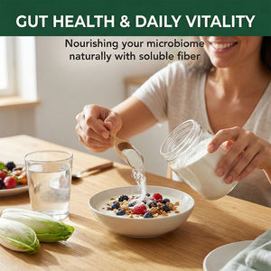 Extracto de Planta Prebiótico Natural, Alto Contenido de Fibra Dietética, Oligosacáridos, Regulación de la <span class=keywords><strong>Flora</strong></span> <span class=keywords><strong>Intestinal</strong></span>, Polvo Soluble en Agua, 1 kg - Product Image 2