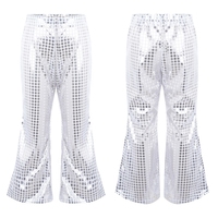100-160 Dancewear Costume de danse élégant paillettes évasées enfants garçons filles scène danse porter Performance pantalon