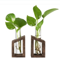 Ivolador marron hydroponique plantation panier bois écologique Art décor forme irrégulière maison bureau planteur Pots de fleurs jardinières