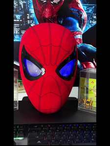 หน้ากากสไปเดอร์แมนแบบยูนิเซ็กซ์ พร้อมแผ่นปิดตาแบบเคลื่อนไหวได้ อุปกรณ์ผจญภัยของฮีโร่ผู้ยิ่งใหญ่ คุณสมบัติการกะพริบตาด้วยมือ หน้ากากสำหรับงานปาร์ตี้ ประเภทสินค้า - Product Image 2