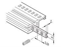 ZSTC C-BOX . Horizontal Rails Threaded Insert, M3 34561-484