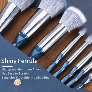 Ensemble de pinceaux de <span class=keywords><strong>maquillage</strong></span> professionnel vegan pour femmes de <span class=keywords><strong>marque</strong></span> privée personnalisé Pro Bleu bon marché - Product Image 5
