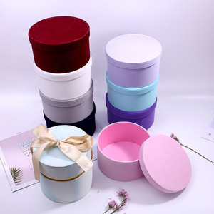 Caja de terciopelo con forma de flor para flores, caja de terciopelo con forma redonda, oem, promocional - Product Image 2