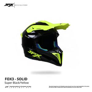 Casco de Motocross JPX Fox3 con Correa Magnética, Negro Sólido y Amarillo Brillante, con Cierre Magnético Seguro para Aventuras de Motocross - Product Image 6