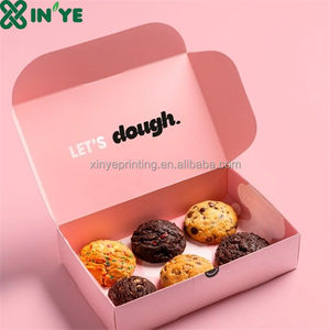 Grosir Logo kustom Mochi donat roti makanan penutup 3 6 12 donat kemasan makanan Sushi donat Puff kue manis kotak kertas makanan ringan - Product Image 5
