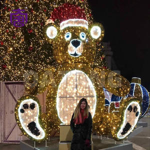 Luces Decorativas de Navidad en 3D con Forma de Oso para Exhibición en Parques y Centros Comerciales, Luces Festivas para Eventos Navideños - Product Image 3