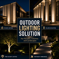 COB LED Flood 36x2W RGBW 4-in-1 IP66 AC Warm White CRI Tinggi 90 Energy Star Lampu Sorot Dinding Arsitektural Luar Ruangan untuk Fasad Bangunan