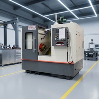 TCK46A Torno de cama inclinada CNC de riel lineal con control GSK 350mm Longitud máxima de la pieza de trabajo multifuncional