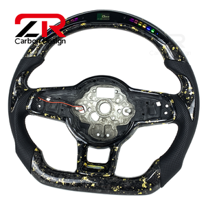 Volante de Fibra de Carbono Forjado con Pantalla LED para Volkswagen MK7 Golf 7 GTI MK6 GTD <span class=keywords><strong>R</strong></span> Gts <span class=keywords><strong>R</strong></span>-<span class=keywords><strong>Line</strong></span> <span class=keywords><strong>Tiguan</strong></span> Scirocco Passat Polo - Product Image 5