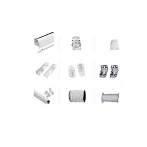 Tùy chỉnh các bộ phận cửa sổ ròng rọc đầu đường sắt theo dõi Phụ Kiện Cơ chế rèm cửa thành phần Roman mù Hệ thống ly hợp trong kho - Product Image 1