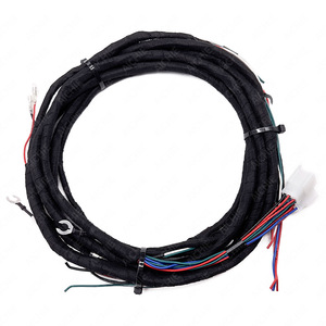 Faisceau de câblage automobile personnalisé 1 mètre, cuivre pur, gaine en nylon, isolation PVC, installation statique 12V - Product Image 1