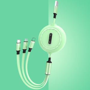 Cáp Dữ Liệu Thu Rút Một Đến Ba, Cáp Sạc Nhanh 3A Chống Cuộn Dây Ba Trong Một, Cáp Linh Hoạt Usb Sạc Nhanh 3 Trong 1 - Product Image 6