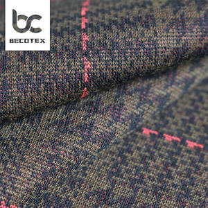 Shaoxing tessuto a maglia jacquard poliestere spandex miscela delle donne pantaloni controlli cappotto tessuti tessuto e tessile per abbigliamento - Product Image 4