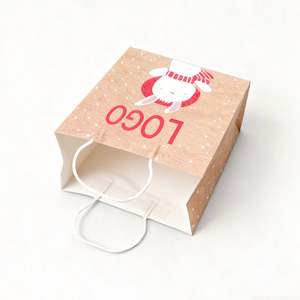 Factory Price Customized Kraft Paper Shopping Fancy Gift Package <b>Bag</b> With Handle - Product Image 1