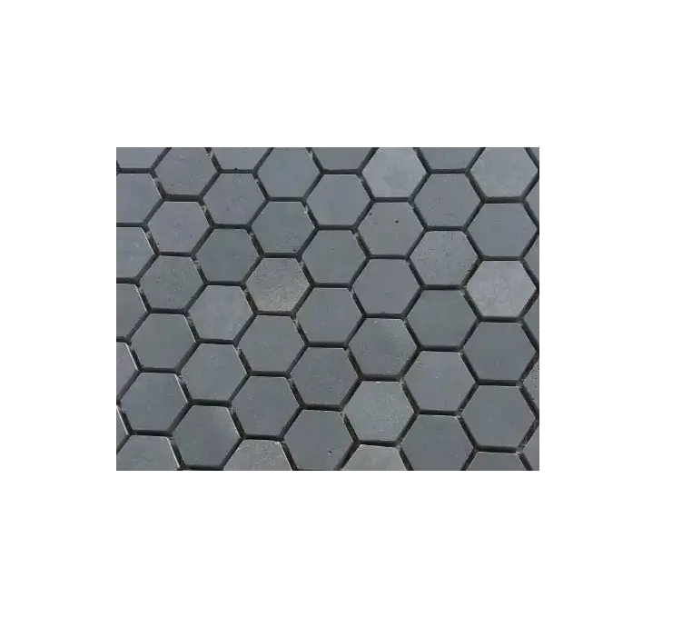 Bluestone-mosaico de basalto de 30x30x10mm, mosaico hexagonal antideslizante, piedras de mosaico de colores
