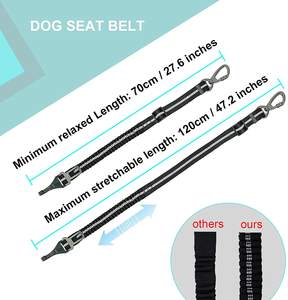 旅行用2-in-1ペットシートベルト、ペットドッグカーシートベルト、耐衝撃バッファー付きの調整可能なドッグカーハーネス - Product Image 5
