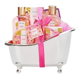 Oem Rozenwater Spa Geschenkset Huis Vakantie Vochtinbrengende Badset Voor Vrouwen Cadeau Bad En Lichaam Cadeau Set