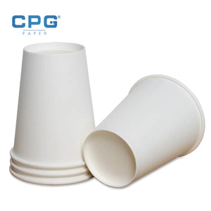 Gobelets en papier compostables de qualité alimentaire, vente en gros, 8oz 12oz, à paroi simple, résistants à la chaleur - Product Image 1