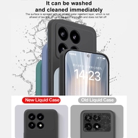 Étui pour Poco X6 Pro 5G, coque en silicone liquide d'origine, protection de l'objectif de l'appareil photo, étui pour téléphone Xiaomi Poco X7 X8 Pro MAX, coque souple F8 Ultra