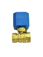 Mini vanne à boisseau sphérique motorisée en laiton, actionneur électrique 2 voies DC12V 24V AC220V 1/2" 3/4" 1" pour eau, gaz, huile, CVC, OEM ISO9001 CE