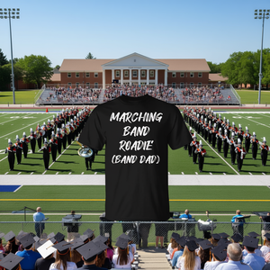 T-shirt pour homme adulte Marching Band Roadie Band Dad, col rond, manches courtes, impression sérigraphique, pour la rentrée scolaire et les cérémonies de remise des diplômes - Product Image 3