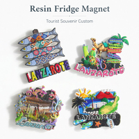Maßgefertigter 3D-Harz-Lanzarote-Kühlschrankmagnet Großhandel Spanien Kanarische Inseln Touristen-Souvenir Kühlschrankmagnete