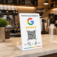 Support de table NFC Google Review avec support de panneau en acrylique pour code QR pour clinique dentaire et retour d'opinion des patients en santé - Usine chinoise