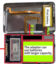 SSD สำหรับ <span class=keywords><strong>iPod</strong></span> วิดีโอคลาสสิก SSD อัพเกรดฮาร์ดดิสก์คู่<span class=keywords><strong>เปลี่ยน</strong></span><span class=keywords><strong>แบ</strong></span><span class=keywords><strong>ต</strong></span>เตอรี่ขนาดใหญ่64GB 128GB 256GB 512GB SSD - Product Image 4