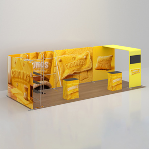 บูธแสดงสินค้าแบบพับได้ขนาด 30x10 ฟุต พร้อมการพิมพ์แบบ Dye Sublimation ประกอบง่าย เหมาะสำหรับงานแสดงสินค้าและนิทรรศการ - Product Image 1