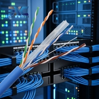 Câble Réseau Intérieur UTP CAT6 BC 4 Paires 23AWG 24AWG Haut Débit Gigabit 100m PVC Prix Usine