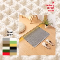 Tapis de bain antidérapant en microfibre, fin, lavable en machine, moderne et minimaliste, à motif gaufré, absorbant, pour salle de bain et entrée, en stock