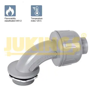 1 3/4 In 90 Degree Liquid-Tight Connector Type B Flexible Non-Metallic Electrical Conduit Connector Fitting Nylon Connector