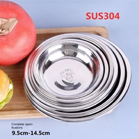 Yolecen métal ustensiles de cuisine en acier inoxydable 304 épaissi Dip plat assaisonnements assiette plat pour ménage Restaurant hôtel utilisation