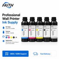 Encre UV Faith 500ml 5 couleurs pour impression 3D murale et au sol, compatible avec les imprimantes Epson Dx7 Dx10 XP600 TX800 I3200 I1600 pour machines d'impression murale