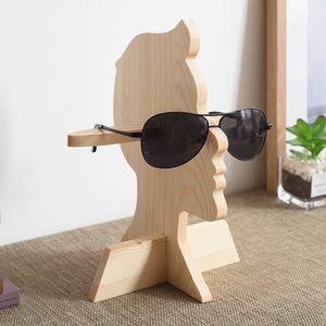 Wooden Eyeglasses Stand Head Shape Display <b>Rack</b> Solid Wood Double Layer Desktop Storage For Men Women Sunglasses Frames - Product Image 2