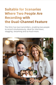 Omic-d/U không dây Lavalier ve áo microphone cho iPhone iPad Android type-c điện thoại thông minh Youtube sống trò chơi ghi âm cuộc phỏng vấn - Product Image 4