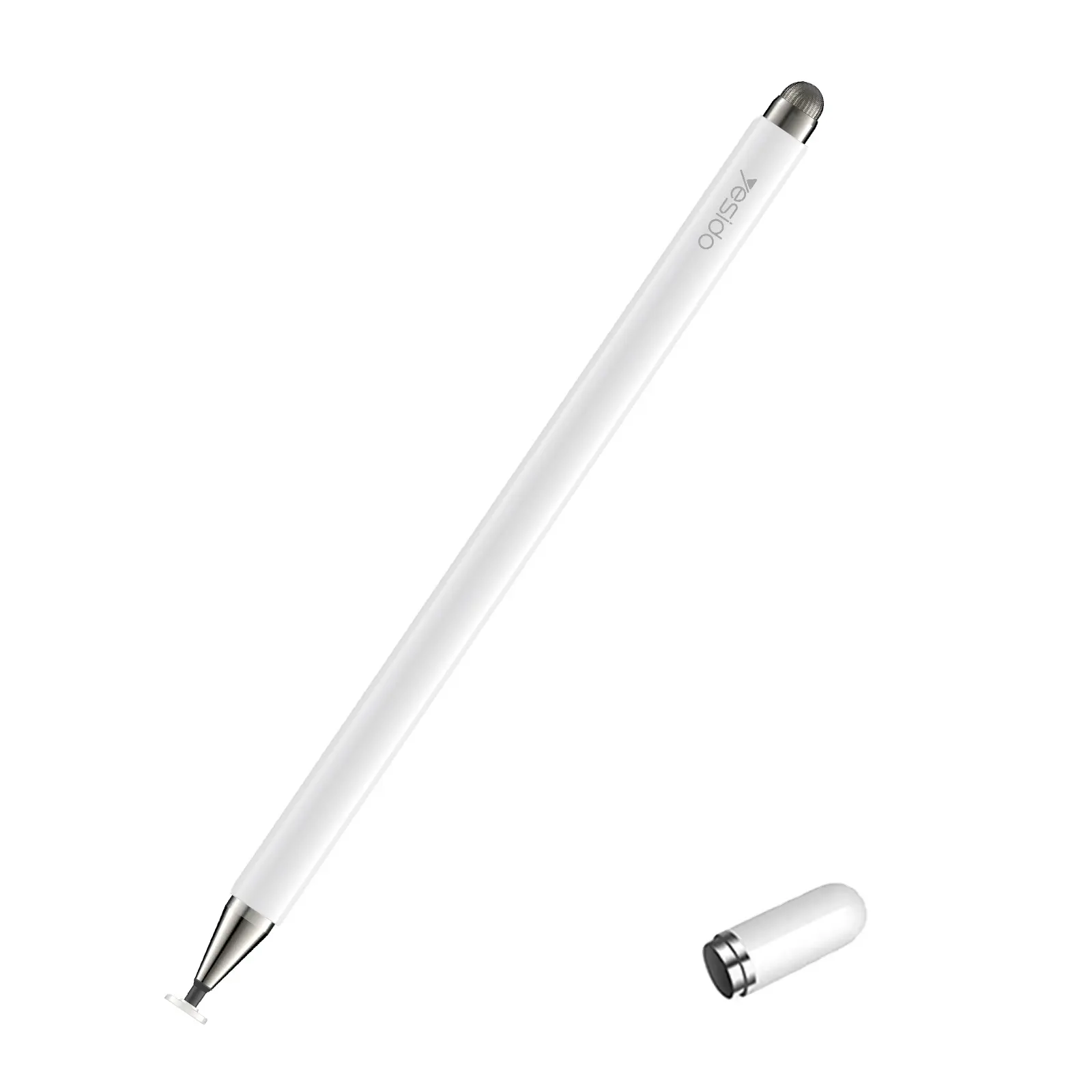 Tablet kapasitif aktif Universal, pena pensil Stylus sentuh ujung cakram tekanan 2 In 1 untuk IP Android Samsung Laptop