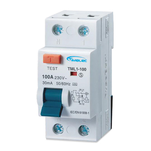ขั้วไฟฟ้าความปลอดภัย1P + N TML1-100 rccb 2ขั้ว100A 30mA ชนิด300mA 100mA AC - Product Image 1