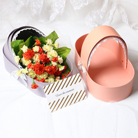 Boîte en carton portable à fleurs en forme de berceau pour bébé, boîtes rigides de style moderne pour fête prénatale et anniversaire, nouvel arrivage