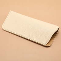 Nouvel étui à lunettes rectangulaire en cuir souple tricolore à motif litchi, avec cadre incliné, portable et minimaliste, sac de rangement