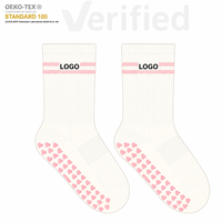 Chaussettes de yoga en coton tricoté avec logo personnalisé, antidérapantes, pour femmes, idéales pour le Pilates et le sport, collection Printemps