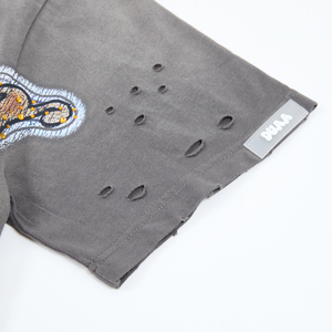 Camisetas de Alta Calidad para Hombre, Tela de Algodón Gruesa, Estilo Desgastado con Agujeros, Diseño de Marca, Personalizadas, Ropa Urbana, Camiseta DUAA para Hombre - Product Image 6