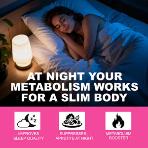 Cápsulas Quemagrasas Nocturnas ODM OEM con Vitamina Niacina y Magnesio, Mezcla Quemagrasas Nocturna que Ayuda a Suprimir el Apetito y el Metabolismo - Product Image 3