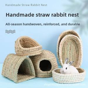 <span class=keywords><strong>Nid</strong></span> de lapin en herbe, château en herbe, maison en herbe, abri chaud de taille moyenne pour hamster, cochon d'Inde, fournitures pour animaux de compagnie, <span class=keywords><strong>nid</strong></span> de pigeon, vente en gros - Product Image 3