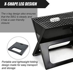 Luxury Outdoor BBQ Extra <b>Large</b> Foldable X Type Charcoal Grill Heavy Duty Rectangular Powder Coating Finish <b>Barbeque</b> Must-have - Product Image 4