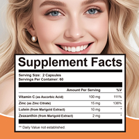Complément alimentaire pour les yeux à haute teneur en lutéine et zéaxanthine, enrichi en vitamine C et en zinc, pour le bien-être quotidien des yeux, en capsules