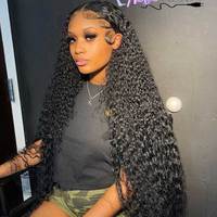 15A kutikula selaras 32 inci Burmese dalam keriting 13x6 penuh tanpa lem renda Frontal Vietnam Virgin rambut manusia India wig