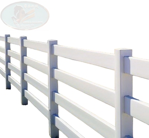 Großhandel 2/<span class=keywords><strong>3</strong></span>/4 Schiene Kunststoff PVC Pferd Paddock Zaun Post Farm Ranch Weiß Hot Sale Fabrik preis - Product Image 2